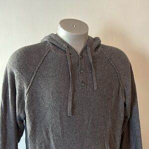 Grey Knit Hoodie Lucky Brand Size Large